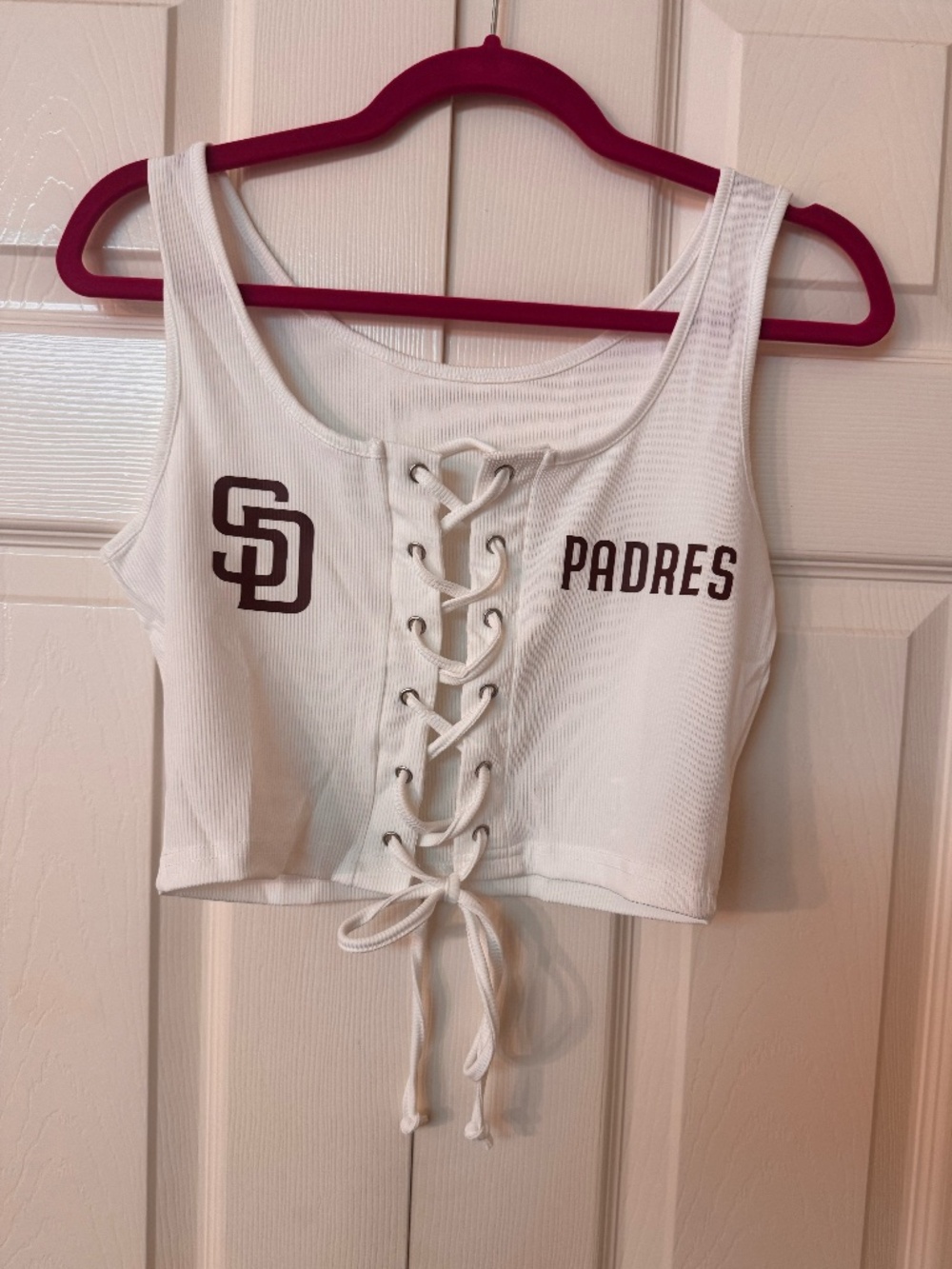 SEXY PADRES Lace-up Tank, Size XS, BNWOT